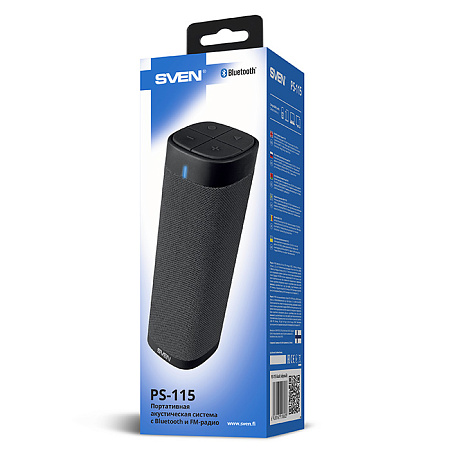 Speakers SVEN "PS-115" 10w, TWS, Black, Bluetooth, microSD, FM, AUX, Mic, 1800mA Speakers SVEN "PS-115" 10w, TWS, Black, Bluetooth, microSD, FM, AUX, Mic, 1800mA