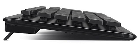 Keyboard SVEN KB-E5700H, Fn keys, Slim design, Splash proof, 2xUSB ports, 1.5m, USB, EN/RU, Black