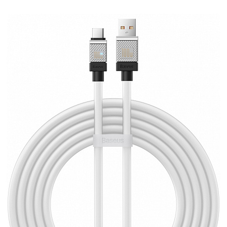 Baseus Cable CoolPlay Series USB-A to Type-C 5A 100W 2m, White