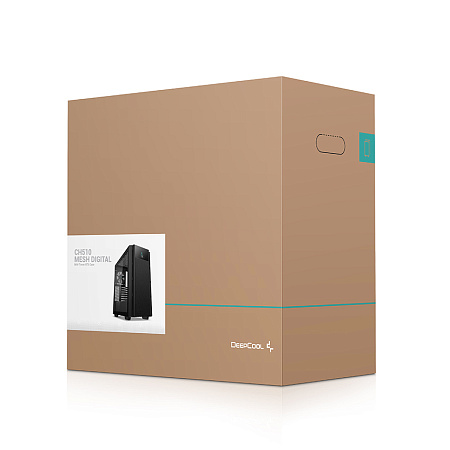 Case ATX Deepcool CH510 Mesh Digital, w/o PSU, 1x120mm, USB-C, USB 3.0, Tempered Glass, Digital disp