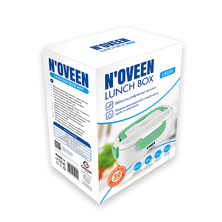 NOVEEN Lunch Box LB330 220-240 Volt,23x16x10,5 cm,INOX interior,Power 40 W Mint