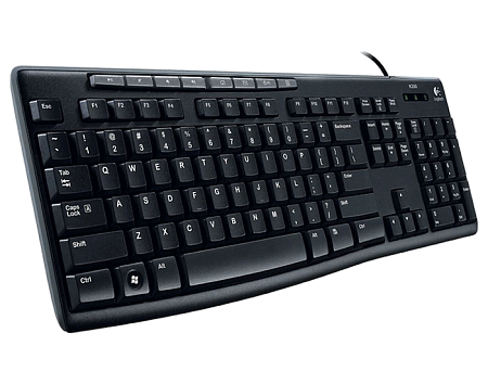 Клавиатура Logitech K200, Проводное, Чёрный