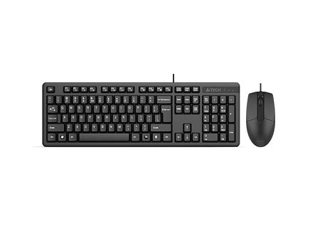 Keyboard & Mouse A4Tech KK-3330, 12Fn Keys, Laser Engraving, Splash Proof, 1200 dpi, 3 buttons, 1.5m Keyboard & Mouse A4Tech KK-3330, 12Fn Keys, Laser Engraving, Splash Proof, 1200 dpi, 3 buttons, 1.5m