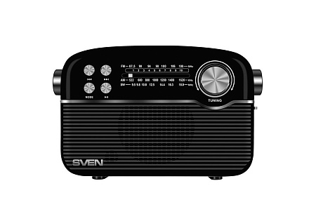 Speakers SVEN Tuner "SRP-500" Black 3W, Bluetooth, FM/AM/SW, USB, microSD, AUX, battery