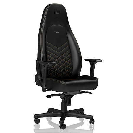Gaming Chair Noble Icon NBL-ICN-PU-GOL Black/Gold, User max load up to 150kg / height 165-190cm