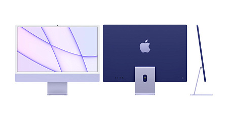 Моноблок Apple iMac A2438, M1 with 8-core CPU and 8-core GPU, 16ГБ/512Гб, macOS Big Sur, Purple