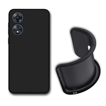 Helmet Case Liquid Silicone Oppo A58, Black
