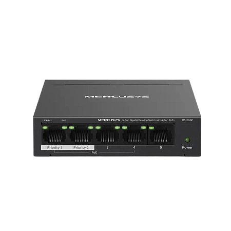 PoE коммутатор MERCUSYS MS105GP, 4x IEEE 802.3af/at
