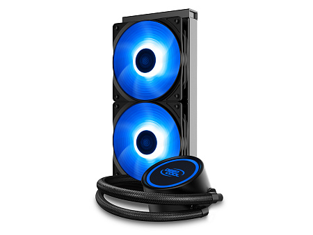 AIO Liquid Cooling Deepcool "GAMMAXX L240 V2" (≤30 dB(A), 69.34 CFM, 2x120mm, RGB LED, 250W, 1293g)