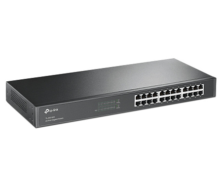 24-port 10/100/1000Mbps Switch TP-LINK "TL-SG1024", 1U 19" Rack Mount, Metal Case