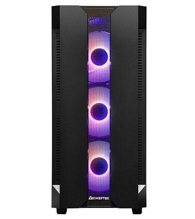 Case ATX Chieftec UK-02W-OP, w/o PSU, 0.5mm, Front Mesh, Dust filter, 2xUSB3.0, 1xUSB-C, 2x2.5", 1x3