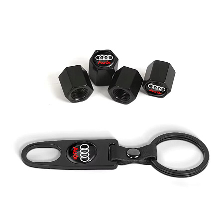 Tyre Valve Caps with a Keychain A