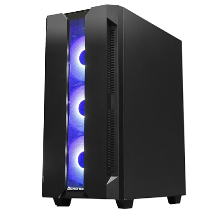 Case ATX Chieftec UK-02W-OP, w/o PSU, 0.5mm, Front Mesh, Dust filter, 2xUSB3.0, 1xUSB-C, 2x2.5", 1x3