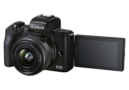 Беззеркальный фотоаппарат Canon EOS M50 Mark II + EF-M 15-45 IS + EF-M 55-200 IS, Чёрный