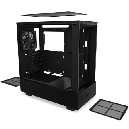 Case ATX NZXT H5 Flow RGB, 2x140mm RGB & 2x120mm, Front Mesh, Tempered Glass, Dust Filter, 1xUSB 3.2