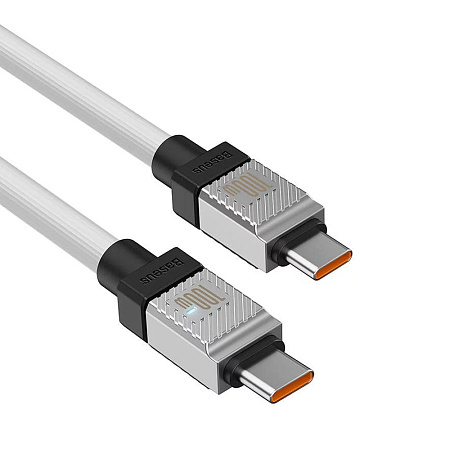 Baseus Cable CoolPlay Series Type-C to Type-C 5A 100W 1m, White Baseus Cable CoolPlay Series Type-C to Type-C 5A 100W 1m, White