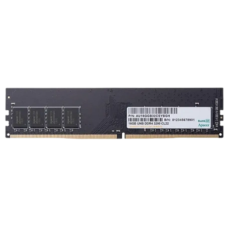 Оперативная память Apacer AU16GGB32CSYBGH, DDR4 SDRAM, 3200 МГц, 16Гб,процессоры ,оперативная память, ssd, M2, hdd, кейсы