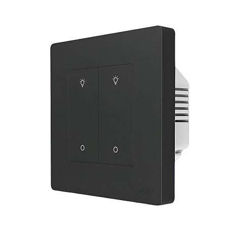Moes Zigbee Star Ring Smart Dimmer Switch 2 Gang (Neutral Required), Grey