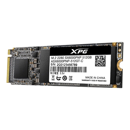 .M.2 NVMe SSD   512GB ADATA  XPG  SX6000 Pro [PCIe 3.0 x4, R/W:2100/1500MB/s, 250K/240K IOPS, 300TB 