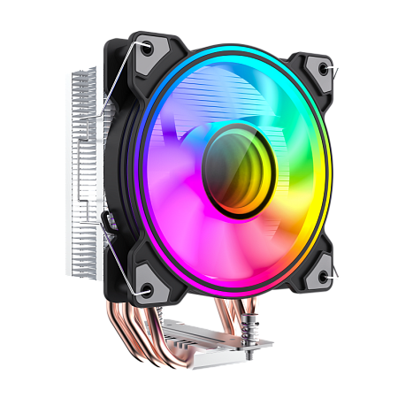 AC Gamemax "Ice-Blade ARGB" ( <32,6db, 800-1600RPM, 68CFM, 120mm, PWM, ARGB, 4x6mm, 190W, 428g.)