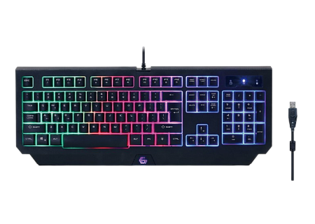 Gaming Keyboard & Mouse & Mouse Pad & Headset Gembird "Phantom" GGS-UMGL4-01-RU, RGB, USB/3.5 Gaming Keyboard & Mouse & Mouse Pad & Headset Gembird "Phantom" GGS-UMGL4-01-RU, RGB, USB/3.5