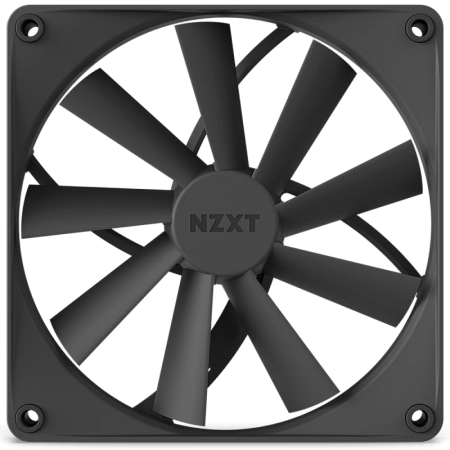 PC Case Fan NZXT F140Q, 140x140x26mm, 18.7-23dB, 42.92-101CFM, 500-1200RPM, FDB, 4 Pin, Black
