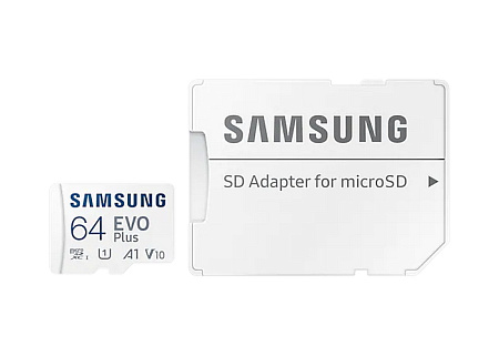 Карта памяти Samsung EVO Plus MicroSD, 64Гб (MB-MC64KA/EU)