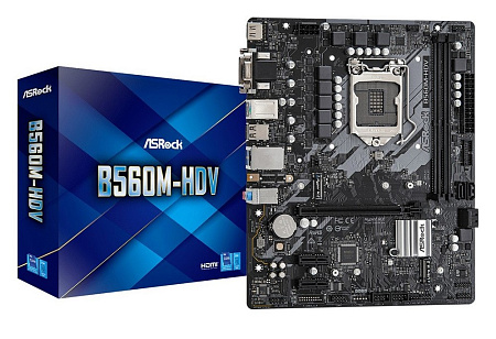 Материнская плата ASRock B560M-HDV, LGA1200, Intel B560, Micro-ATX