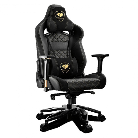 Gaming Chair Cougar ARMOR TITAN PRO Royal Black/Gold, User max load up to 160kg / height 160-195cm