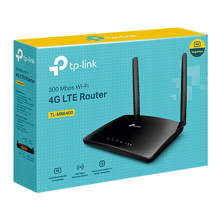 4G LTE Wi-Fi N Router TP-LINK, "TL-MR6400", 300Mbps 4G LTE Wi-Fi N Router TP-LINK, "TL-MR6400", 300Mbps