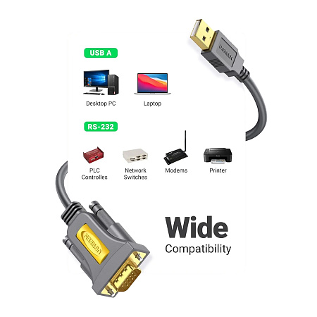 UGREEN USB to DB9 RS-232 male Adapter Cable