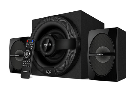 Speakers SVEN "MS-2085" SD-card, USB, FM, remote control, Bluetooth, Black, 60w/30w + 2x15w/2.1 Speakers SVEN "MS-2085" SD-card, USB, FM, remote control, Bluetooth, Black, 60w/30w + 2x15w/2.1