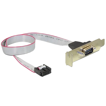 Задняя планка ПК с последовательным портом DB9 Cablexpert CC-DB9ML-01, Золотой,usb ,micro ,iphone, 3.5, tupe-c, тюльпаны