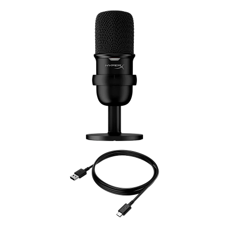 Microphones HyperX SoloCast, 14mm condenser capsules, Cardioid, 74db, -6 db, 96 kHz, 24bit, Tap-to-M