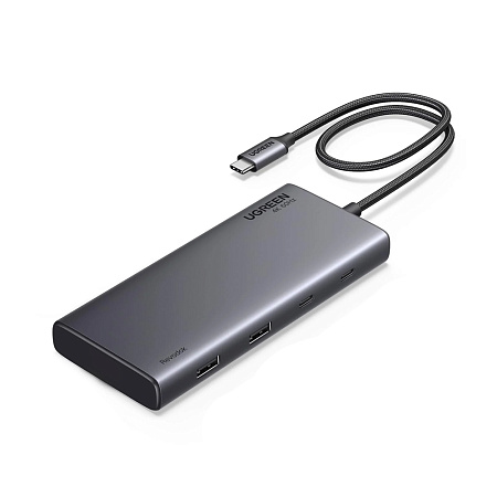 UGREEN Docking Station 8in1 USB-C to 2*HDMI 4K@60Hz + 1*DP 4K@60Hz + 2*USB-A3.2 + 2*USB-C3.2 + PD 100W | CM639, Gray UGREEN Docking Station 8in1 USB-C to 2*HDMI 4K@60Hz + 1*DP 4K@60Hz + 2*USB-A3.2 + 2*USB-C3.2 + PD 100W | CM639, Gray