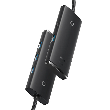 Baseus HUB 4in1 Type-C 3.0 to 4*USB-A 1*Type-C 3.0 Lite Series, Black