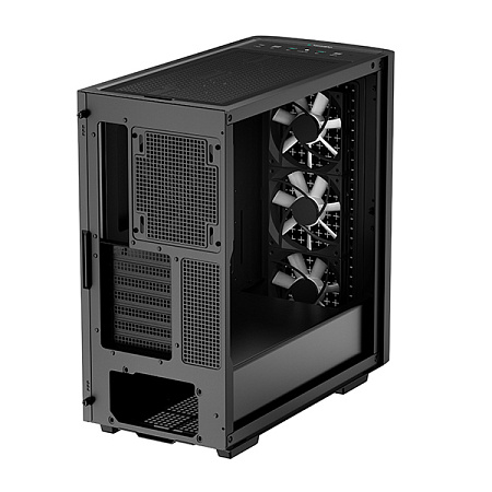 Case ATX Deepcool CK560, w/o PSU, 3x120mm ARGB & 1x140mm fans, USB-C, 2xUSB3.0, Tempered Glass, VGA 