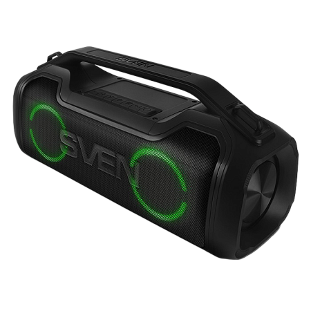 Speakers SVEN "PS-390", 50W, Waterproof (IPx5), TWS, Bluetooth, microSD, 3600mA*h, Black Speakers SVEN "PS-390", 50W, Waterproof (IPx5), TWS, Bluetooth, microSD, 3600mA*h, Black