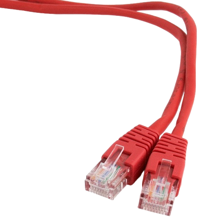  2m, Patch Cord  Red, PP12-2M/R, Cat.5E, Cablexpert, molded strain relief 50u" plugs