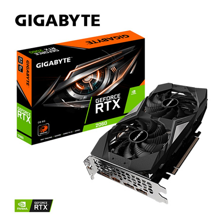 VGA Gigabyte RTX2060 6GB GDDR6 D6 (GV-N2060D6-6GD) VGA Gigabyte RTX2060 6GB GDDR6 D6 (GV-N2060D6-6GD)
