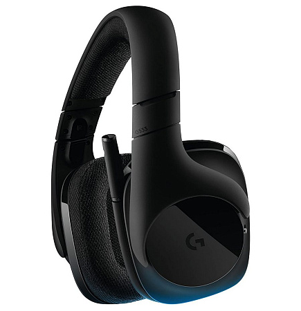 Игровая Гарнитура Logitech G533, Беспроводной/C проводом, Чёрный