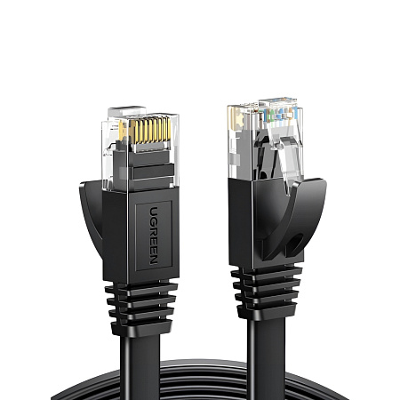 UGREEN Cat6 Flat Ethernet Cable, U/UTP, 3m, Black