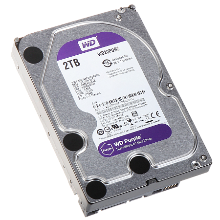 3.5" HDD  2.0TB-SATA- 64MB  Western Digital " Purple Surveillance (WD20PURZ)"