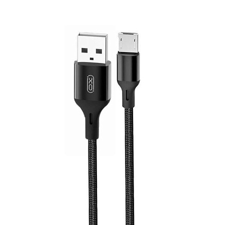 Micro-USB Cable XO, Braided NB143, 2M, Black