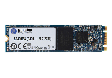 .M.2 SATA SSD  480GB  Kingston A400 "SA400M8/480G" [R/W:500/450MB/s, Phison S11, 3D NAND TLC] 