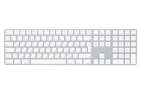 Apple Magic Keyboard with Numeric Keypad - Russian, Lightning, White