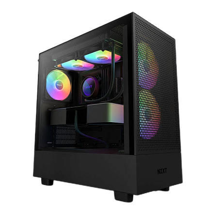 Case ATX NZXT H5 Flow RGB, 2x140mm RGB & 2x120mm, Front Mesh, Tempered Glass, Dust Filter, 1xUSB 3.2