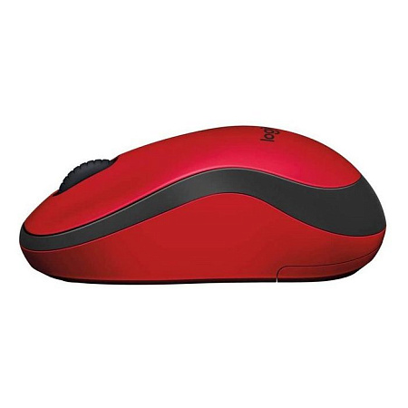 Wireless Mouse Logitech M220 Silent, 1000 dpi, 3 buttons, Ambidextrous, 75,2g., 1xAA, 2,4Ghz, Red