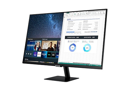32" SAMSUNG Smart S32AM700UI, Black,VA,3840x2160,60Hz,8ms,250cd,MegaDCR,HDR10,HDMI+USB+TypeC,TizenOS