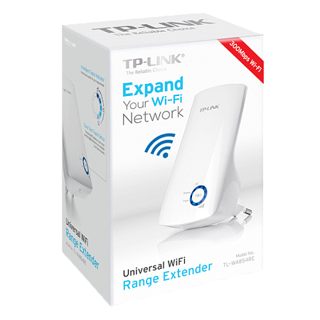 Wi-Fi N Range Extender TP-LINK "TL-WA854RE", 300Mbps, Integrated Power Plug